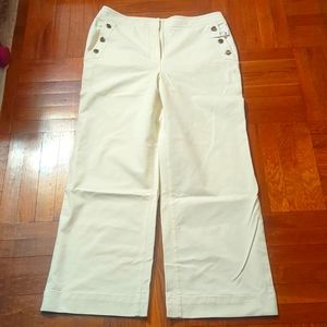 NWT - Talbots Size 12 Wide Leg off-White Pant